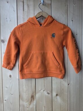Carhartt Kids Orange Pullover Hoodie Sweatshirt Size 6